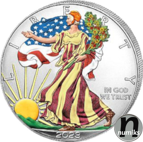 American silver eagle - eagle, farbe