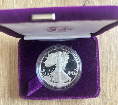 1986 silver american eagle - silver,